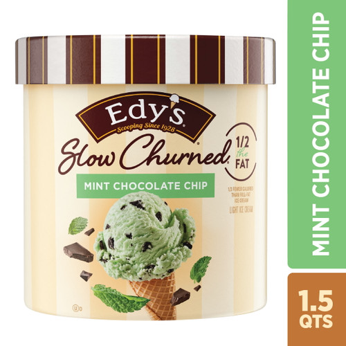 Edy's/dreyer's Slow Churned Mint Chocolate Chip Light Ice Cream 1.5qt