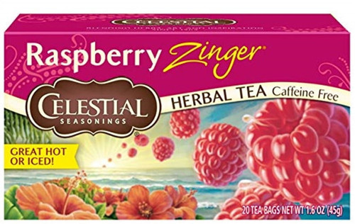 Celestial Seasonings Raspberry Zinger Natural Herb Tea 20 Ea (pack Of 2)