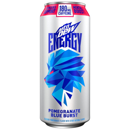 Mtn Dew Energy, Pomegranate Blue Burst,16 Oz Can