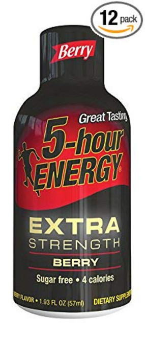 Extra Strength Energy Shots, Berry, 12 Pk, Drink It In Seconds, Feel It In Minutes, Lasts For Hours. By 5 Hour Energy