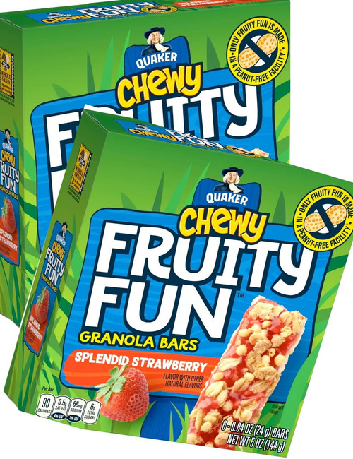 Quaker Chewy Fruity Fun Spendid Strawberry Bars - 5oz/6ct Pack Of 2