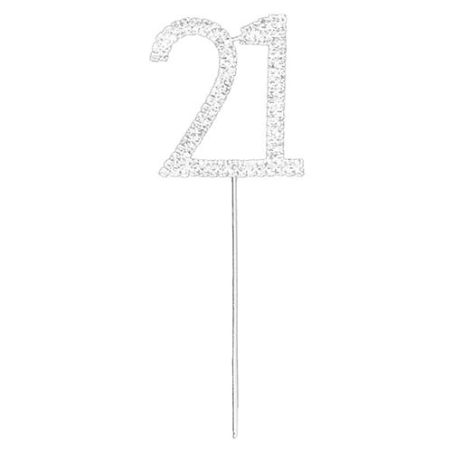 Hevirgo 10 16 18 20 21 25 50 60 70 Wedding Anniversary Birthday Rhinestone Cake Topper Pink Copper Rhinestone