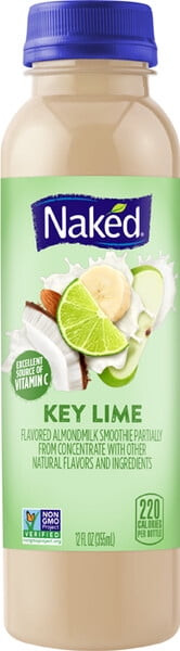 Naked Juice Key Lime Flavored Almond Milk Smoothie, 12oz Bottle