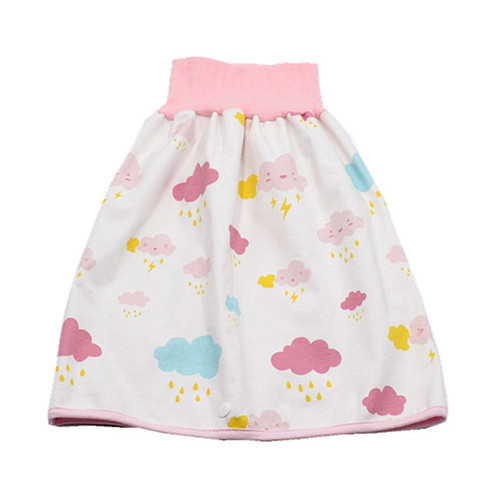 Baby Diaper Training Skirt Cotton High Waist Waterproof Diaper Skirt Children Baby Cloth Diaper Urination Skirt