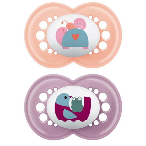 Mam Original Pacifier, 16+ Months, Girl, 2 Pack