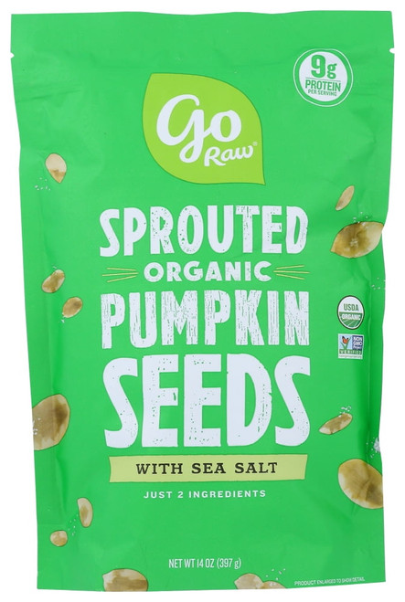Go Raw Sprouted Seeds Pumpkin With Celtic Sea Salt , 14 Oz