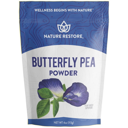 Nature Restore Blue Butterfly Pea Flower Powder, 4 Ounces, Natural Food Coloring