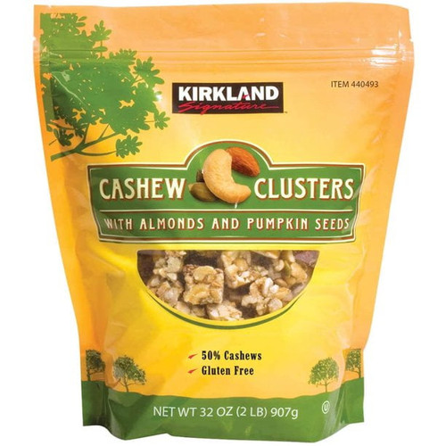 Kirkland Signature Cashew Clusters With Almonds And Pumpkin Seeds, 2 Lb Bag
