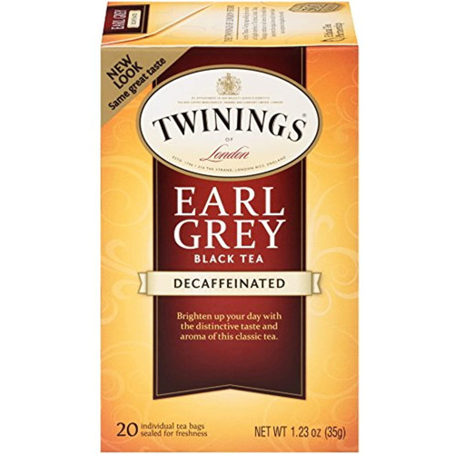 Twinings Of London Decaffeinated Earl Grey Black Tea Bags, 20 Count (pack Of 6)