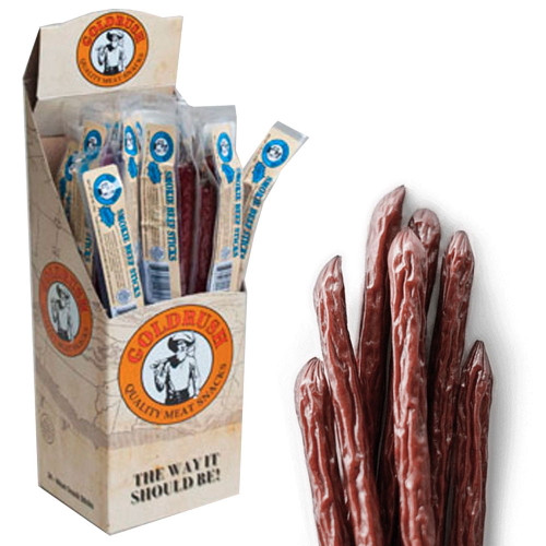 12ct Jerky Snack Sticks Smoked Beef Teriyaki Flavors Meat Hunting Camping Hiking