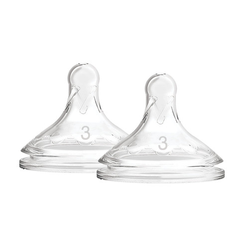 Dr. Brown's Options+ Wide-neck Baby Bottle Nipple, Level 3 (6m+, Medium-fast Flow)