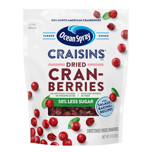 Ocean Spray Craisins® Dried Cranberries Reduced Sugar Dried Fruit, 10 Oz Bag