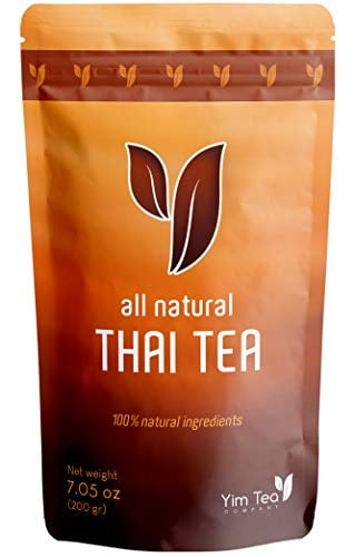 Yim Tea Co. - Thai Tea - 100% Natural Loose Leaf Tea Mix - Made With Assam Black Tea - Makes Iced Tea And Boba Tea - By Yim Tea Co. (200g)