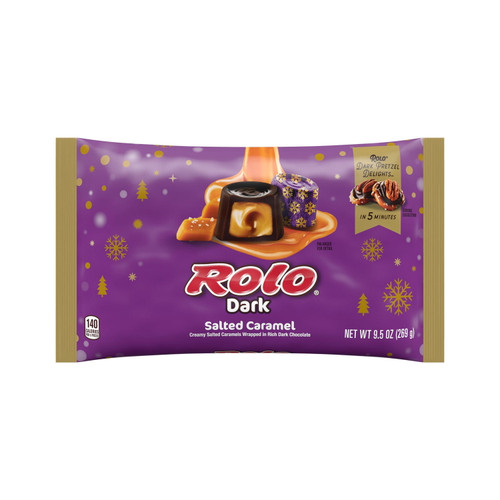 Rolo® Creamy Salted Caramels In Rich Dark Chocolate Candy, Christmas, 9.5 Oz, Bag