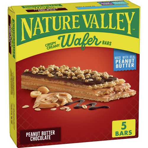 Nature Valley Wafer Bars, Peanut Butter Chocolate, 1.3 Oz, 5 Ct