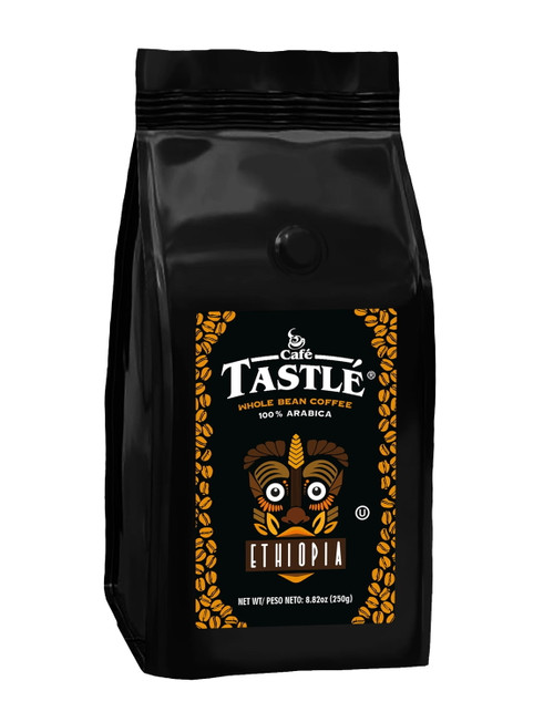 Cafe Tastle Ethiopia Medium-dark Roast 100% Arabica Whole Bean Coffee, 8.82 Oz