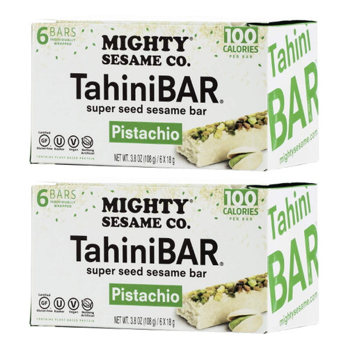 Mighty Sesame Tahinibars With Pistachio 3.8 Oz (pack Of 3)