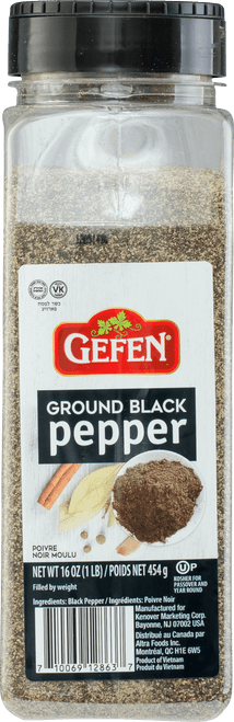 Gefen Ground Black Pepper 16 Oz (pack Of 3)