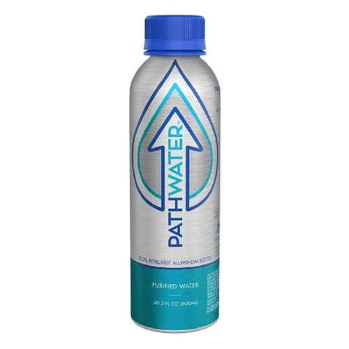 Pathwater Purified Water Refillable Aluminum Bottle, 20.3 Fl Oz [pack Of 12]