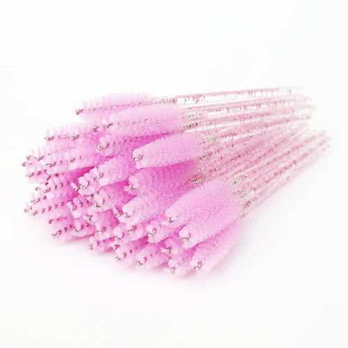 Crystal Spoolies For Eyelash Extensions, Brush Mascara Wands Disposable Lash Wand Spooly Eyebrow Eye Brow Makeup Kit Cleaner Swabs Glitter Applicator Tool Accessories