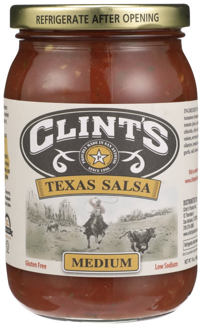 Clint's Salsa Medium Mexican, 16 Oz