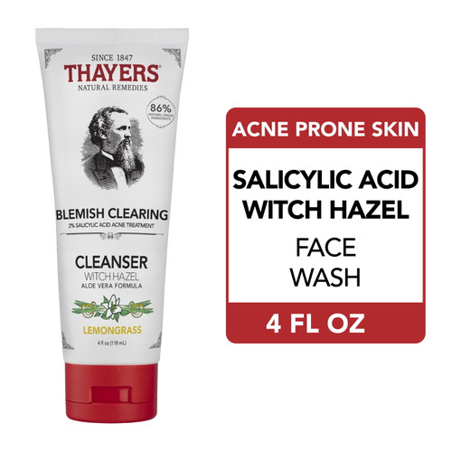Thayers Blemish Clearing Salicylic Acid And Witch Hazel Face Wash, 4 Fl Oz