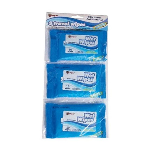 Ddi 1982899 3-pack Travel Wet Wipes 10 Count Case Of 48