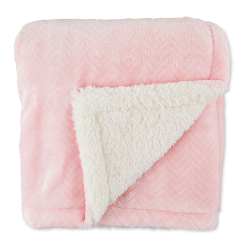 Parent's Royal Plush Blanket For Baby Girls, Pink, 30" X 40"