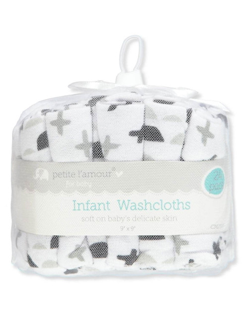 Cribmates Baby 24-pack Terry Washcloths - White/multi, One Size