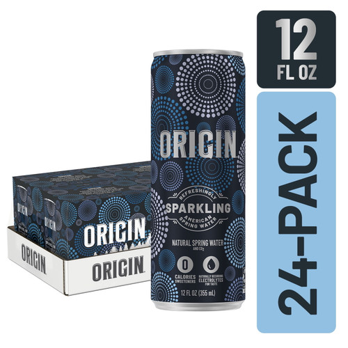 Origin Sparkling Water, 12 Fl Oz, Aluminum Cans (24 Count)
