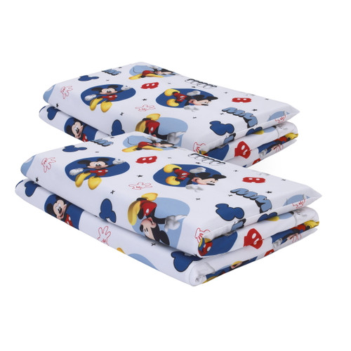 Disney Mickey Mouse Preschool Nap Pad Sheets, 2 Pack