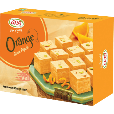 Pack Of 2 - Grb Orange Soan Papdi - 250 Gm (8.82 Oz)