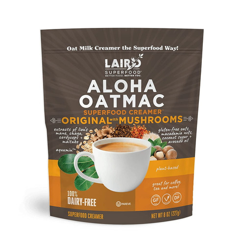 Laird Superfood Aloha Oatmac Original Coffee Creamer With Functional Mushrooms Chaga, Cordyceps, Lions Mane And Maitake, Gluten Free, Non-gmo, Vegan, 8 Oz. Bag, Pack Of 1