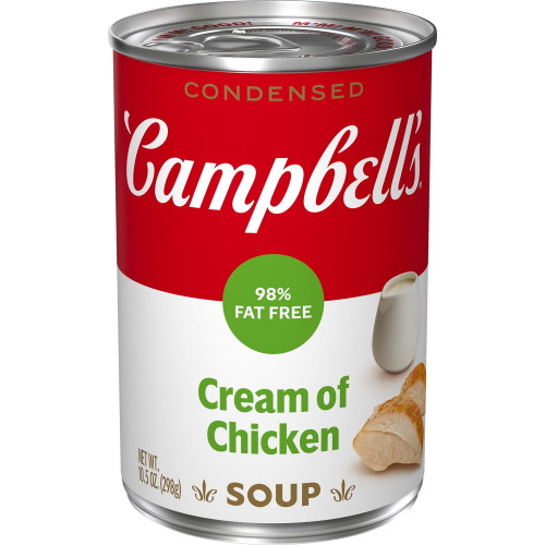 Campbell’s Condensed 98% Fat Free Cream Of Chicken Soup, 10.5 Ounce Can