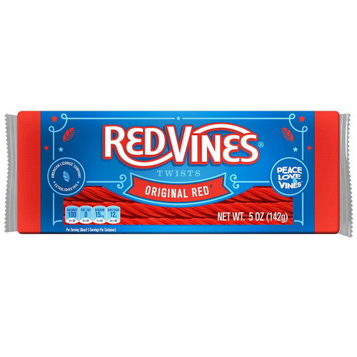 Red Vines Twists Original Licorice Candy King Size, 5oz Tray