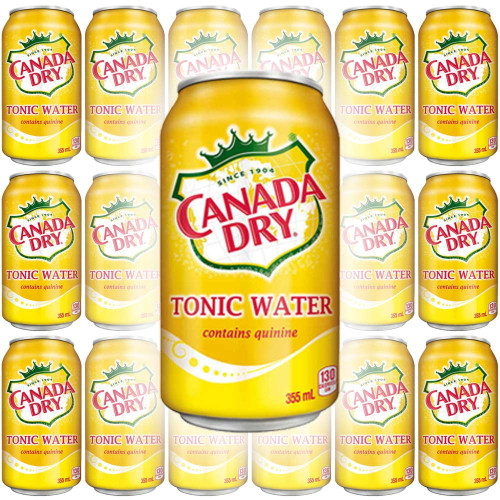 Canada Dry Tonic Water, 12oz Can (pack Of 18, Total Of 216 Oz), All Natural Family Pack Drinks