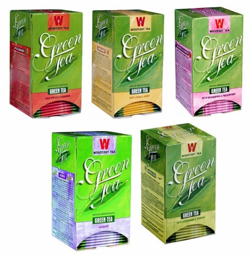 Wissotzky Assorted Green Teas Herbal Collection #1, Kp - 5 Boxes 20 Ct
