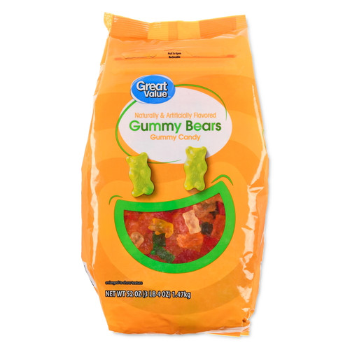 Great Value Gummy Bears Candy, 52 Oz