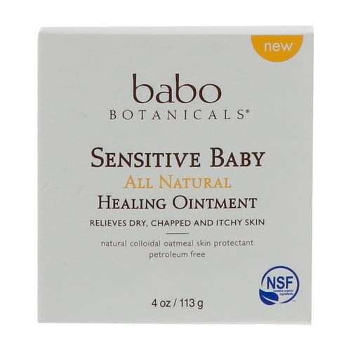 Sensitive Baby All Natural Healing Ointment By Babo Botanicals, 4 Oz, 2 Pack