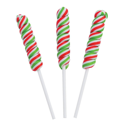 Holiday Twist Lollipops, Edibles, Christmas, 12 Pieces