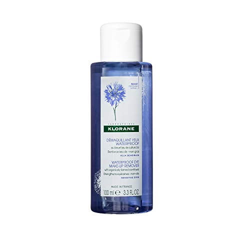 Klorane Waterproof Eye Make-up Remover With Organically Farmed Cornflower, 3.4 Fl. Oz.
