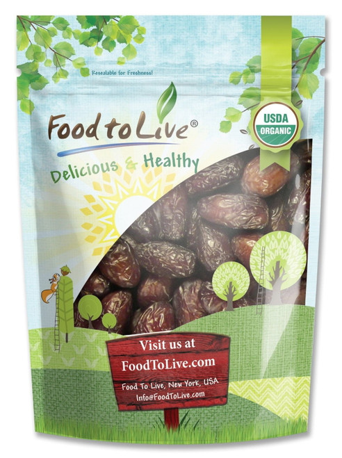 Food To Live, Organic Medjool Dates, 2 Pounds, Non-gmo, Raw