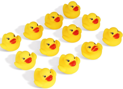 Novelty Place Float Rubber Duck Ducky Baby Bath Toy For Kids (12 Pcs)