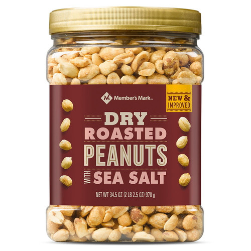 Dry Roasted Peanuts With Sea Salt 34.5 Oz.