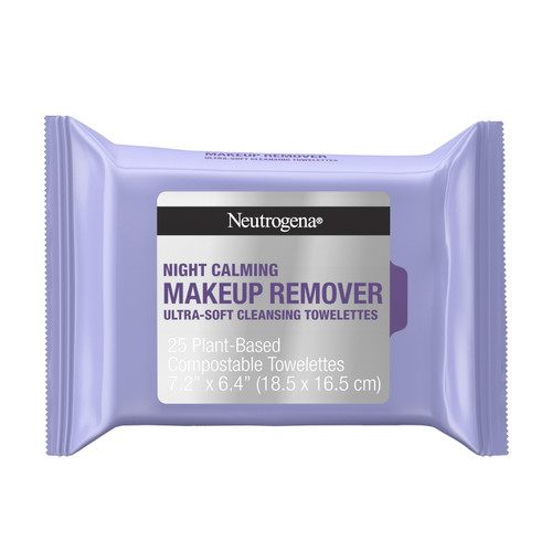 Neutrogena Night Calming Cleansing Makeup Remover Wipes, 25 Ct