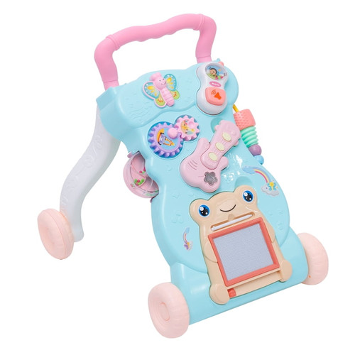 Toddler Trolley Sit-to-stand Abs Musical Walker With Baby Educational Walker Learning Push Gift Toy Board Early Drawing Kids Kid