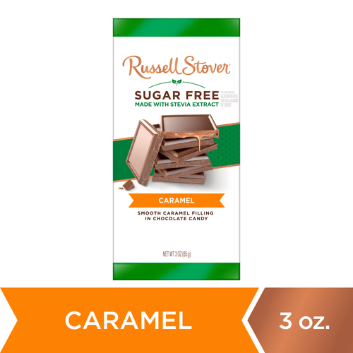 Russell Stover Sugar Free Caramel Bar With Stevia Bar, 3 Oz