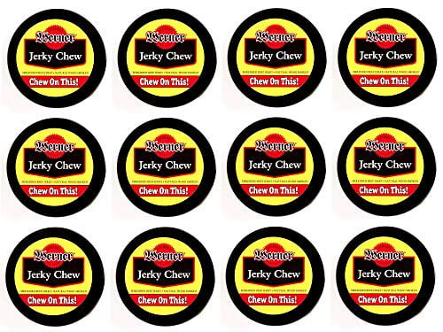 Werner Beef Jerky Chew - Premium, Tender Beef Shredded And Mixed With Fresh Spices - .32 Ounce Each Can - 12 Cans Total