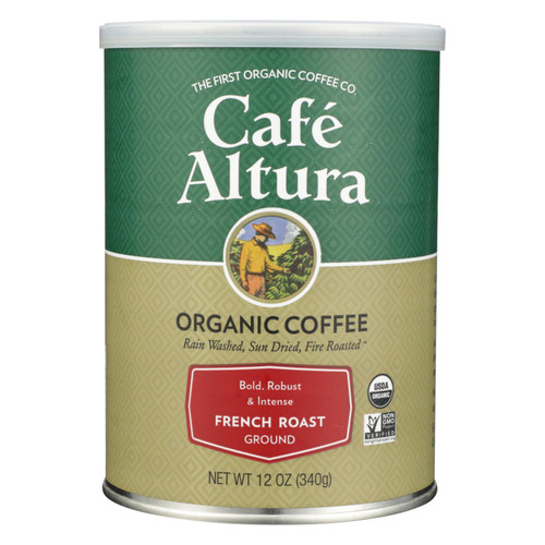 Cafe Altura Organic Coffee French Roast Ground 12 Oz