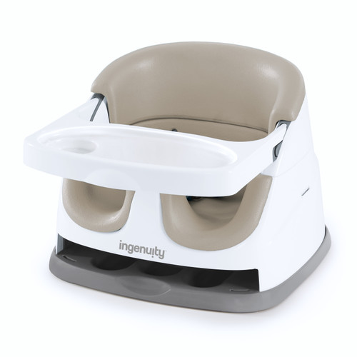 Ingenuity Baby Base 2-in-1 Booster Feeding High Chair And Floor Seat With Self-storing Tray - Cashmere